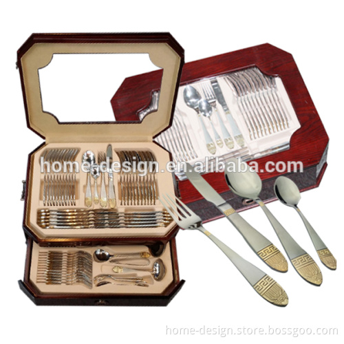 hoffmayer 72pcs royal crown stainless steel set of cutlery set